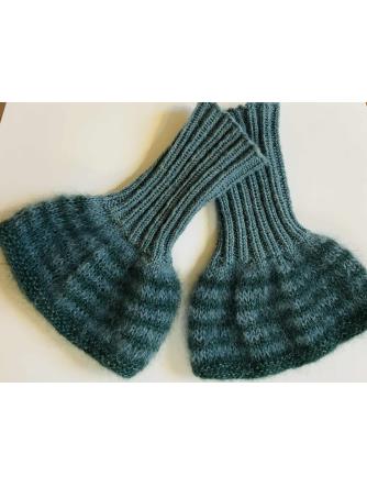 Strikkekit Gittes Stribede Muffedisser Grøn og mint